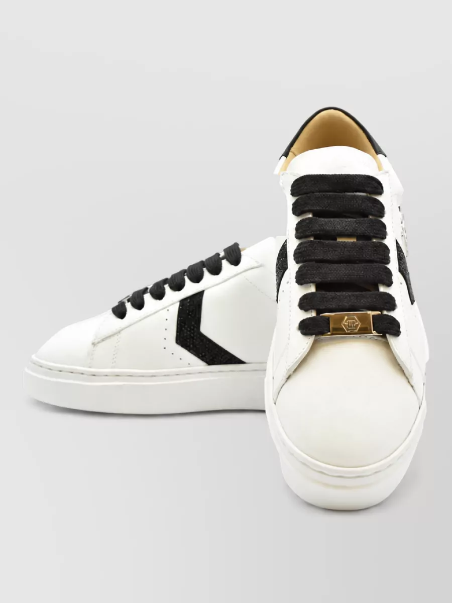 Philipp Plein leather low-top sneakers