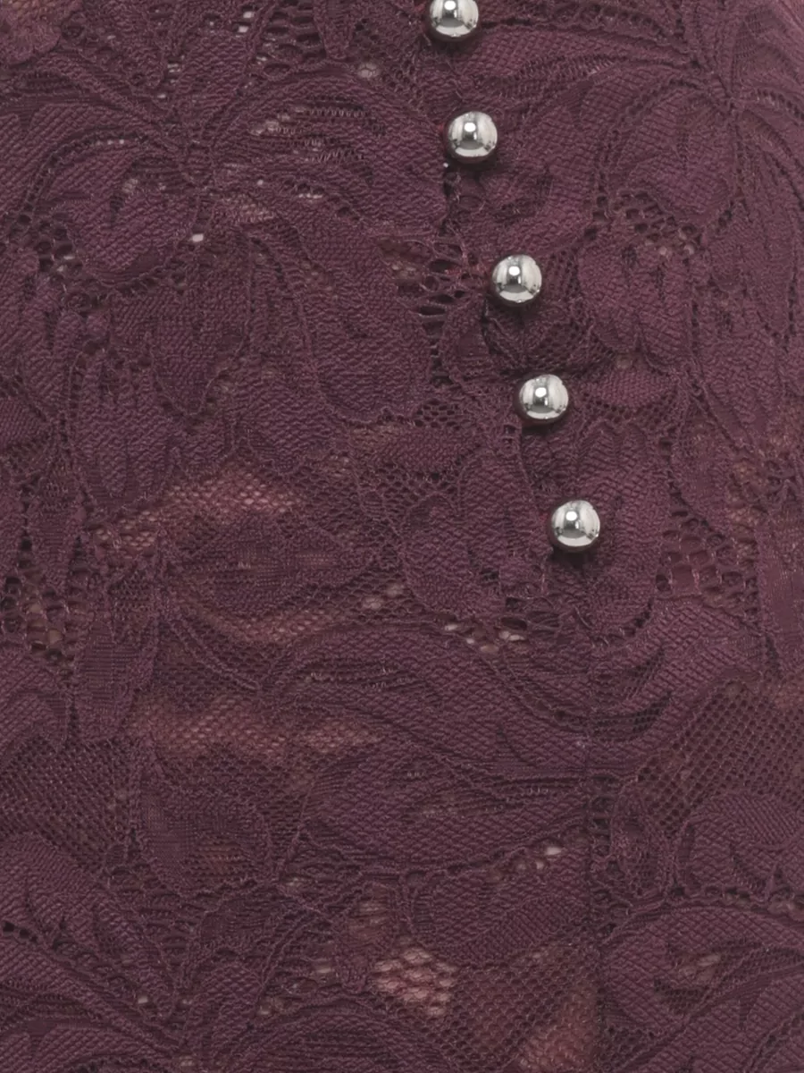Paco Rabanne Floral Lace Midi Pencil Skirt