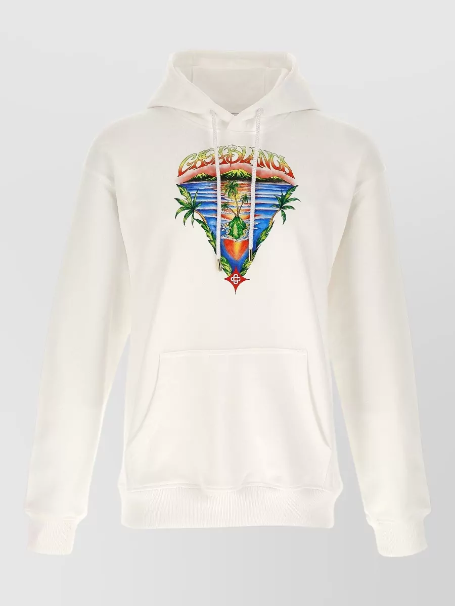 Casablanca organic cotton printed hoodie