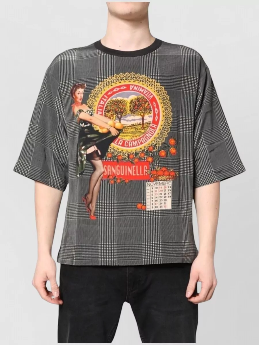 Dolce&Gabbana silk graphic print short sleeve t-shirt