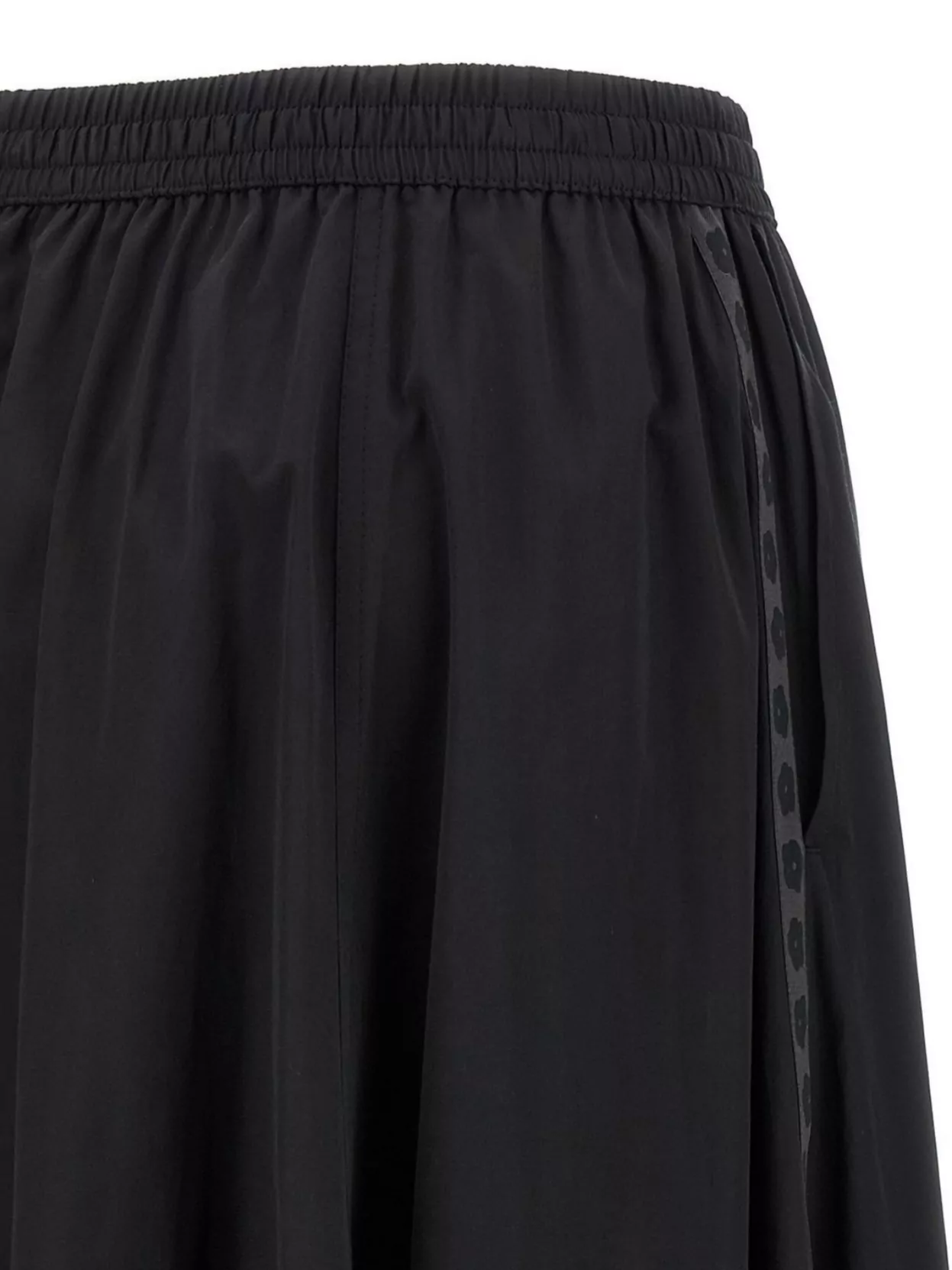 Kenzo Boke Flower 2.0 Skirt With Flared Hem And Bow Detail In Black