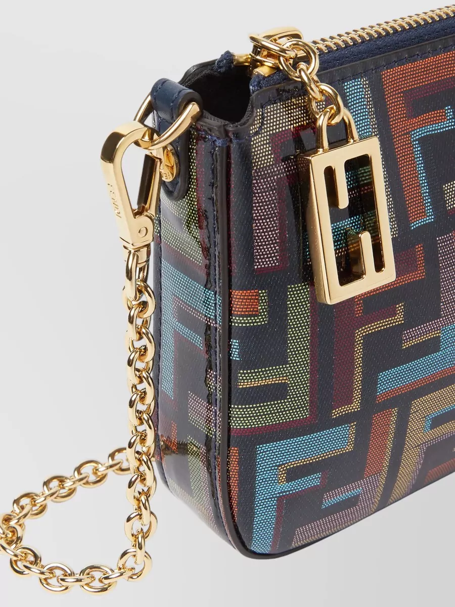 Fendi Shoulder Bag Baguette Pouch Chain Strap