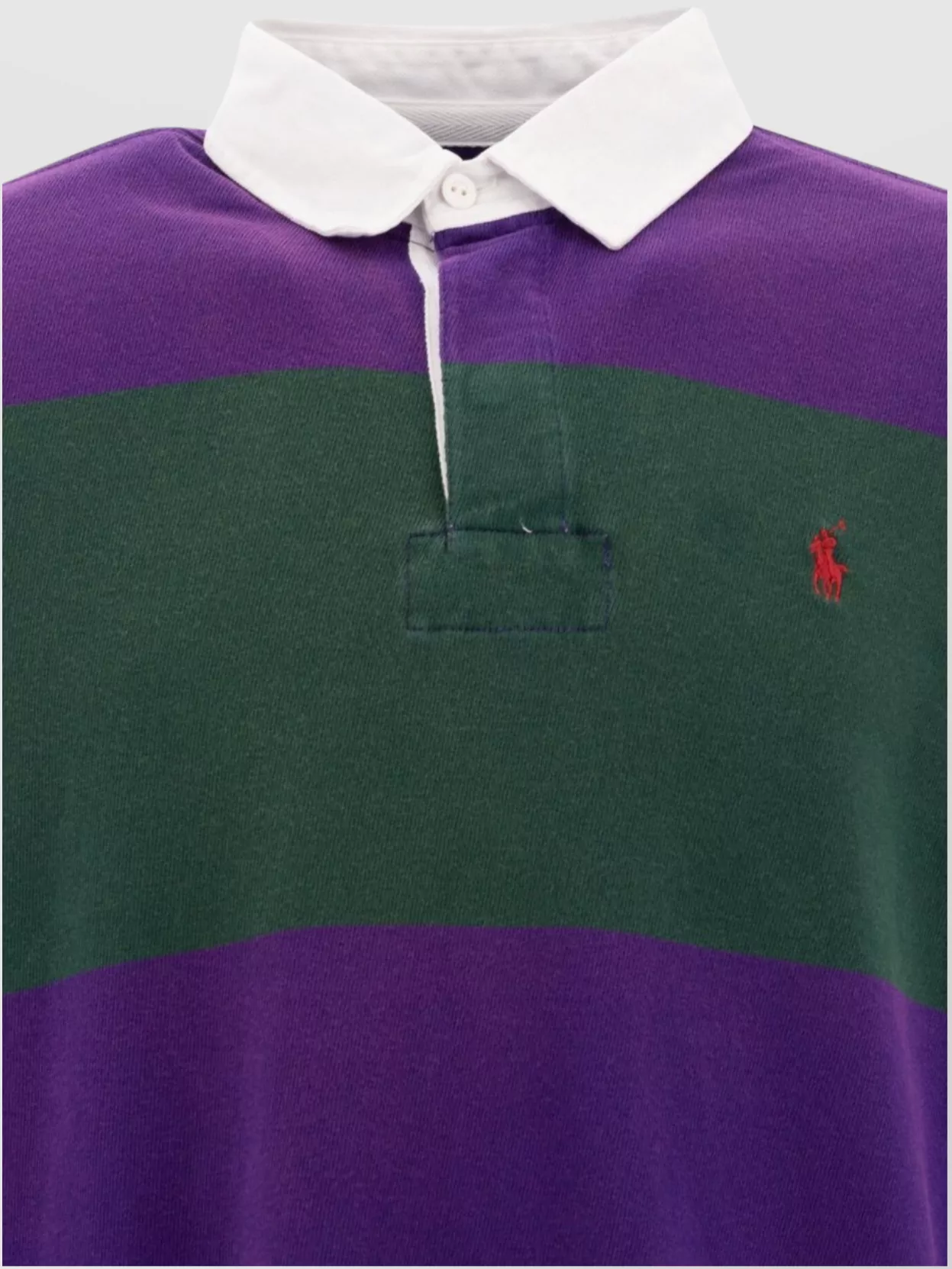 Polo Ralph Lauren Striped Long Sleeve Rugby Shirt With Buttoned Collar