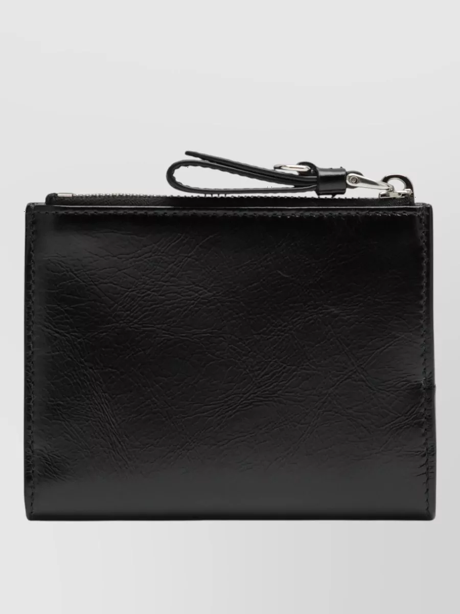 Miu Miu Leather Purse In Black