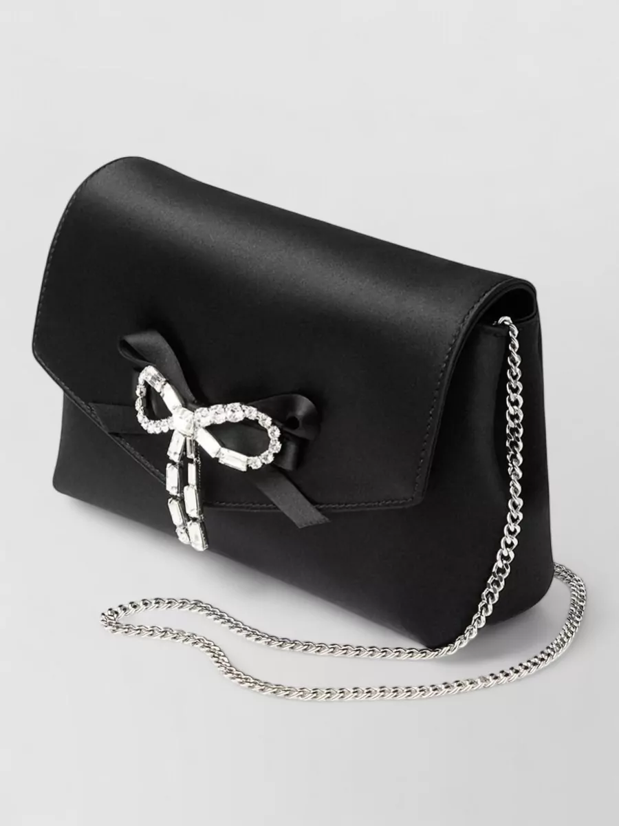 Jimmy Choo Mini Bow Clutch Bag Chain Strap