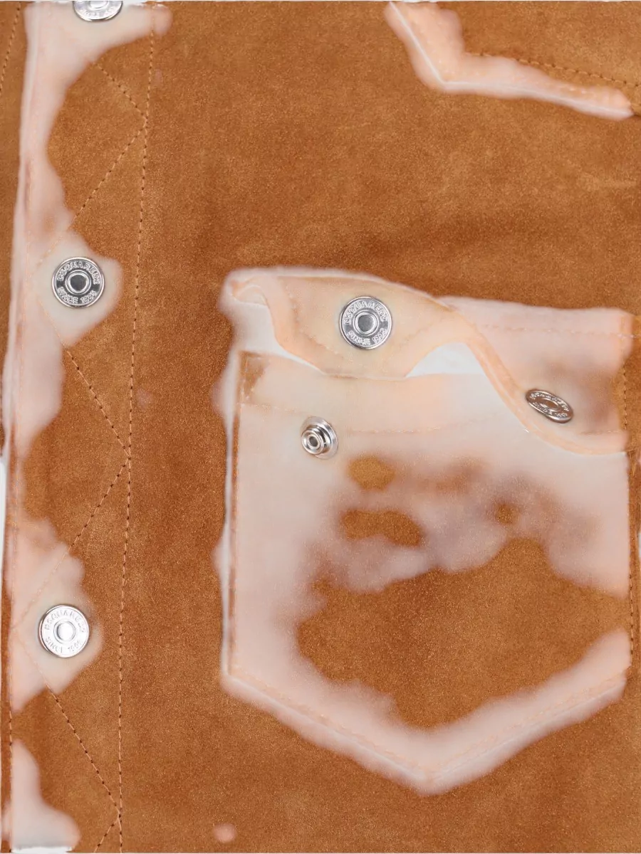 Dsquared2 Faux Suede Boxy Shirt Jacket