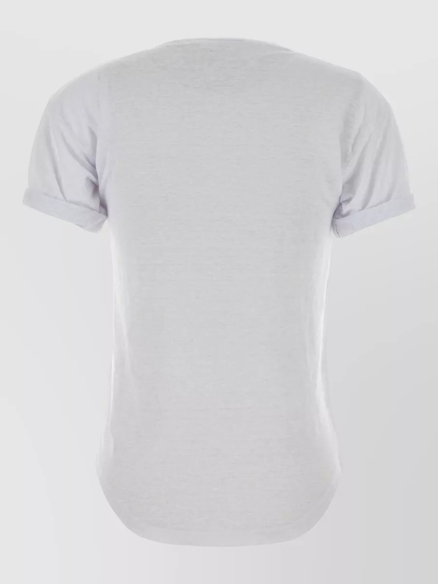 Isabel Marant Etoile Koldia Linen Crew Neck Short Sleeve T-Shirt