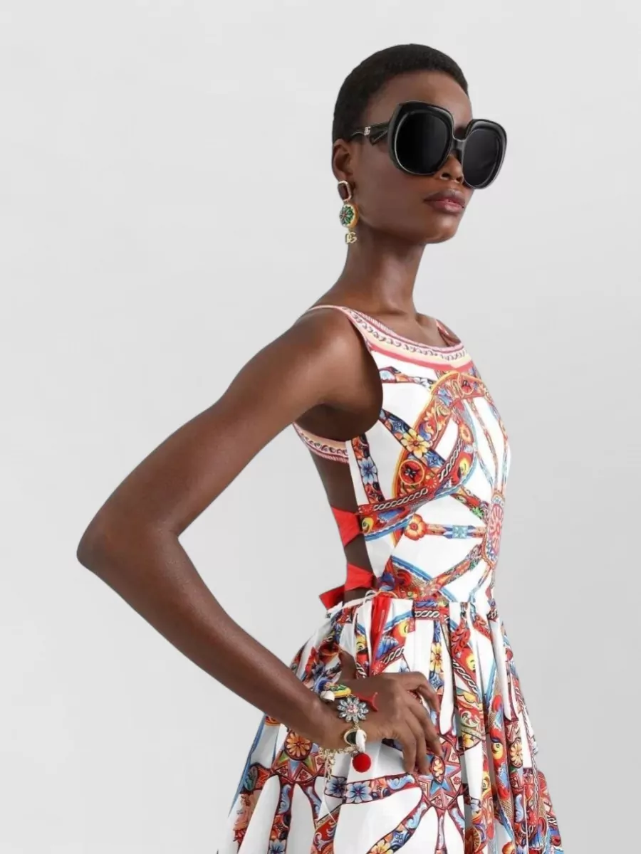 Dolce&Gabbana Cotton Printed Midi Dress