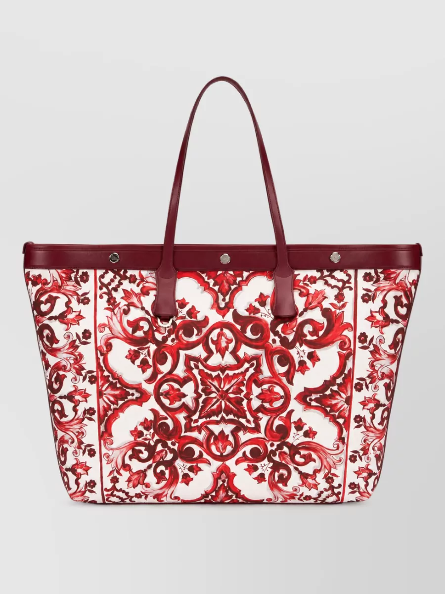 Dolce&Gabbana majolica print beach bag