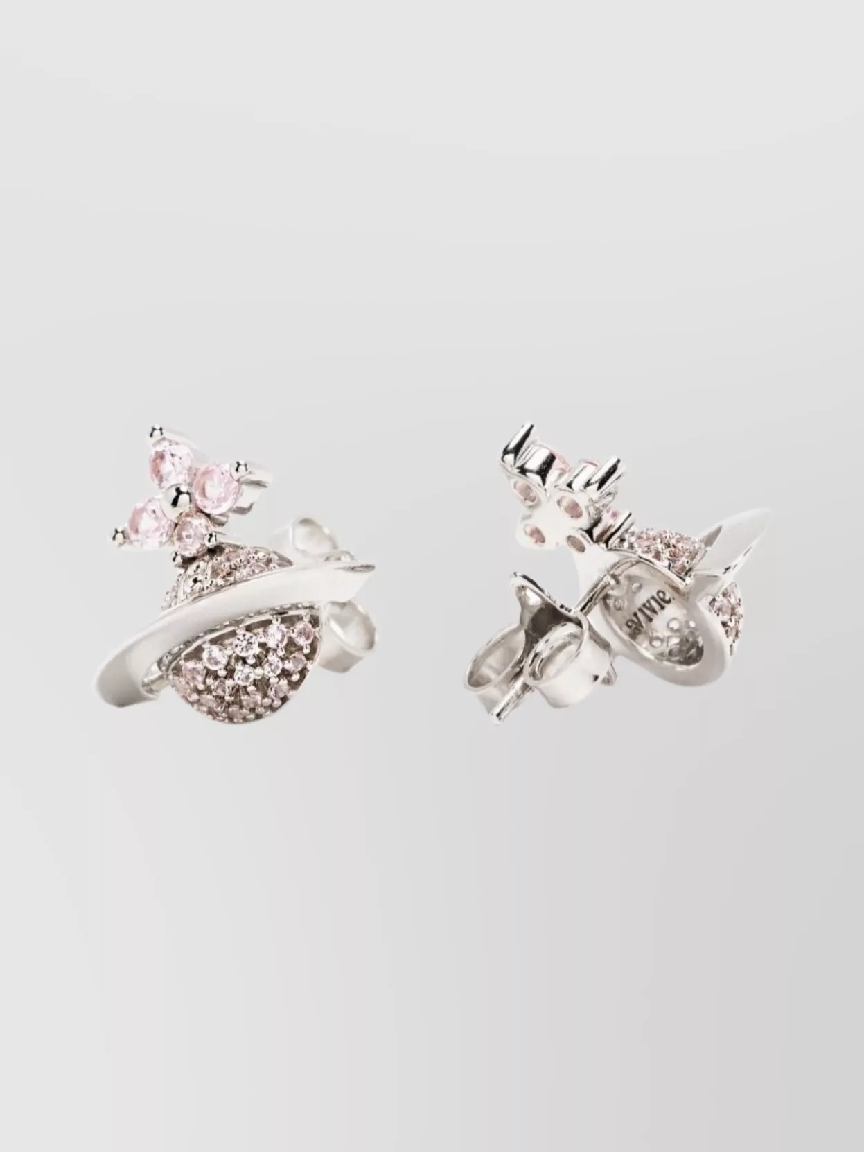 Vivienne Westwood Gemstone Orb Earrings Rhinestone Studs