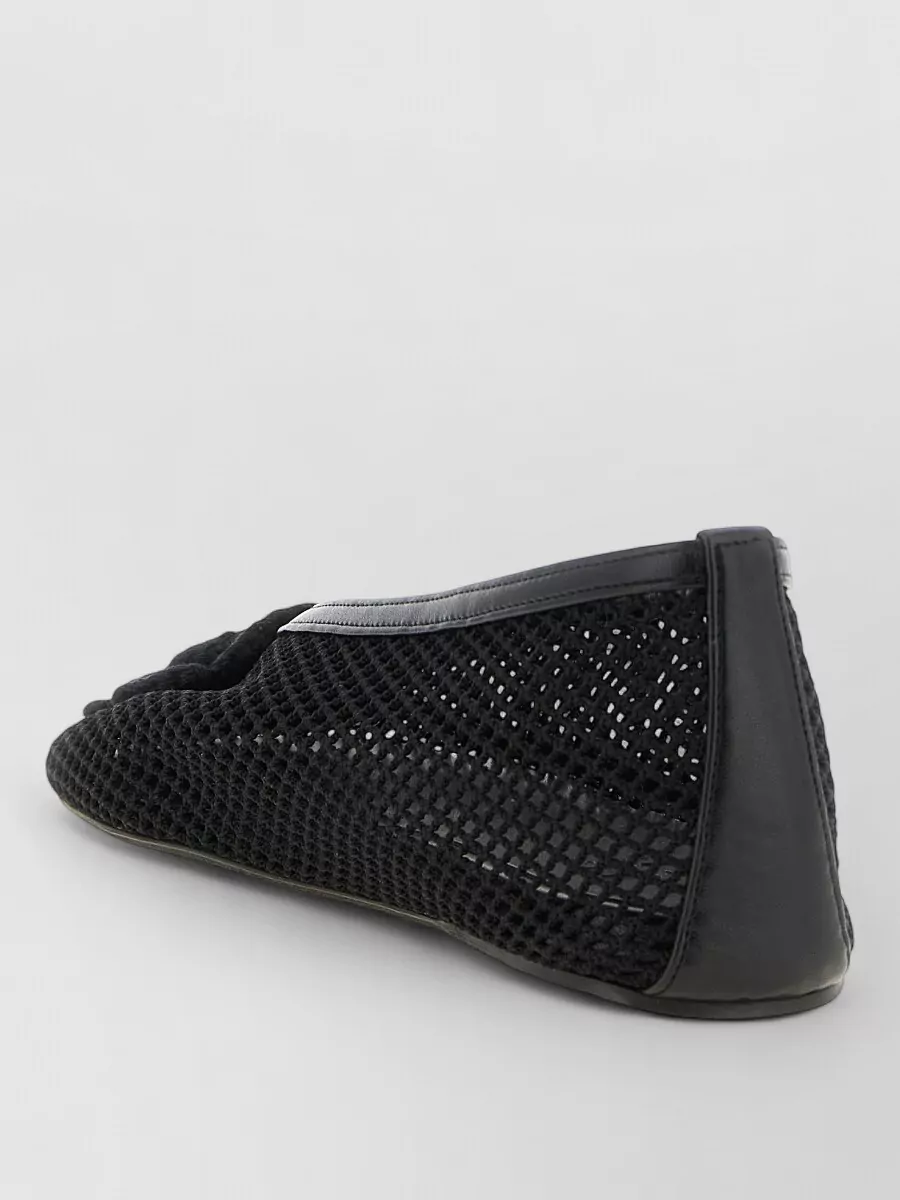 Ganni Mesh Flower Ballerina Shoes