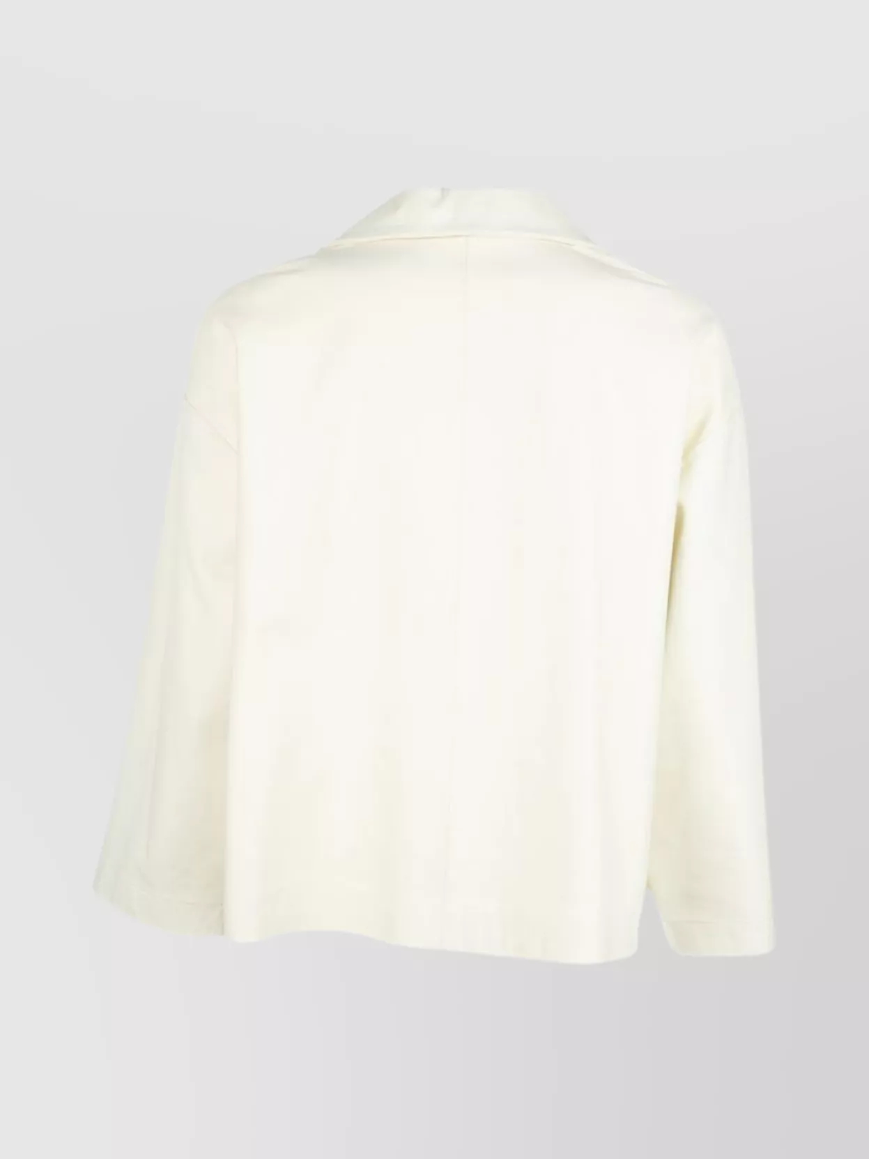 Fabiana Filippi Cropped Coat With Notched Lapels In Neutral