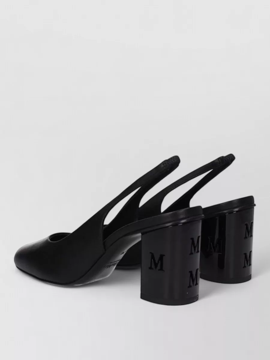 Max Mara Leather Slingback High Heel Sandals