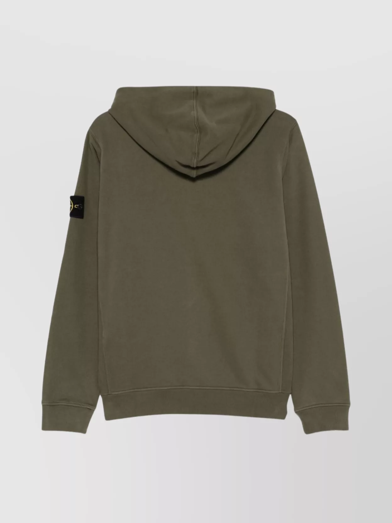 Stone Island Logo Cotton Hoodie With Drawstring Hood