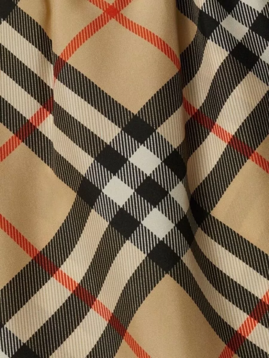 Burberry Silk Checked Tailored Bermuda Shorts