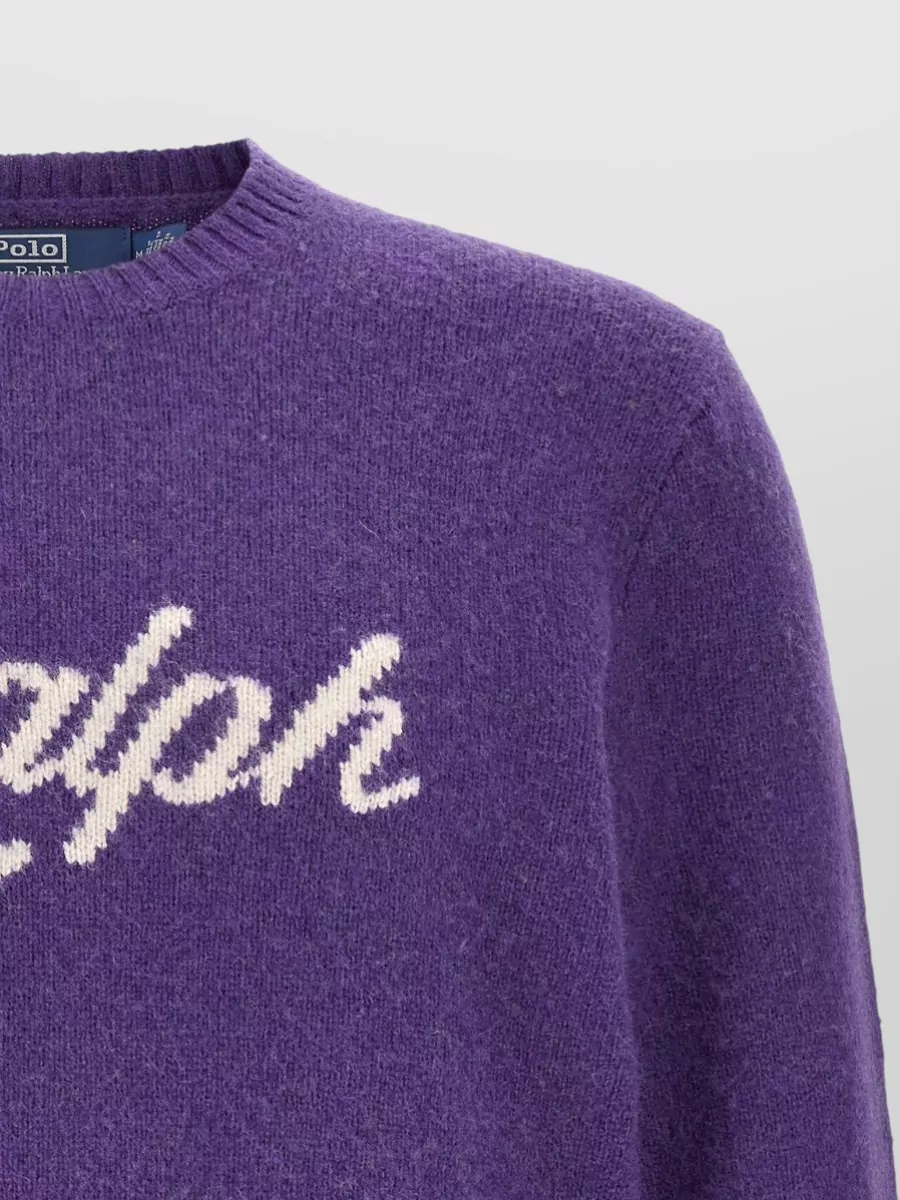 Polo Ralph Lauren Cashmere Wool Logo-Intarsia Crewneck Jumper