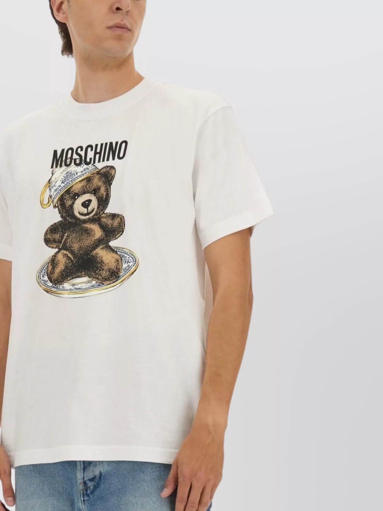 Moschino Graphic Print Crew Neck Short Sleeve T-Shirt