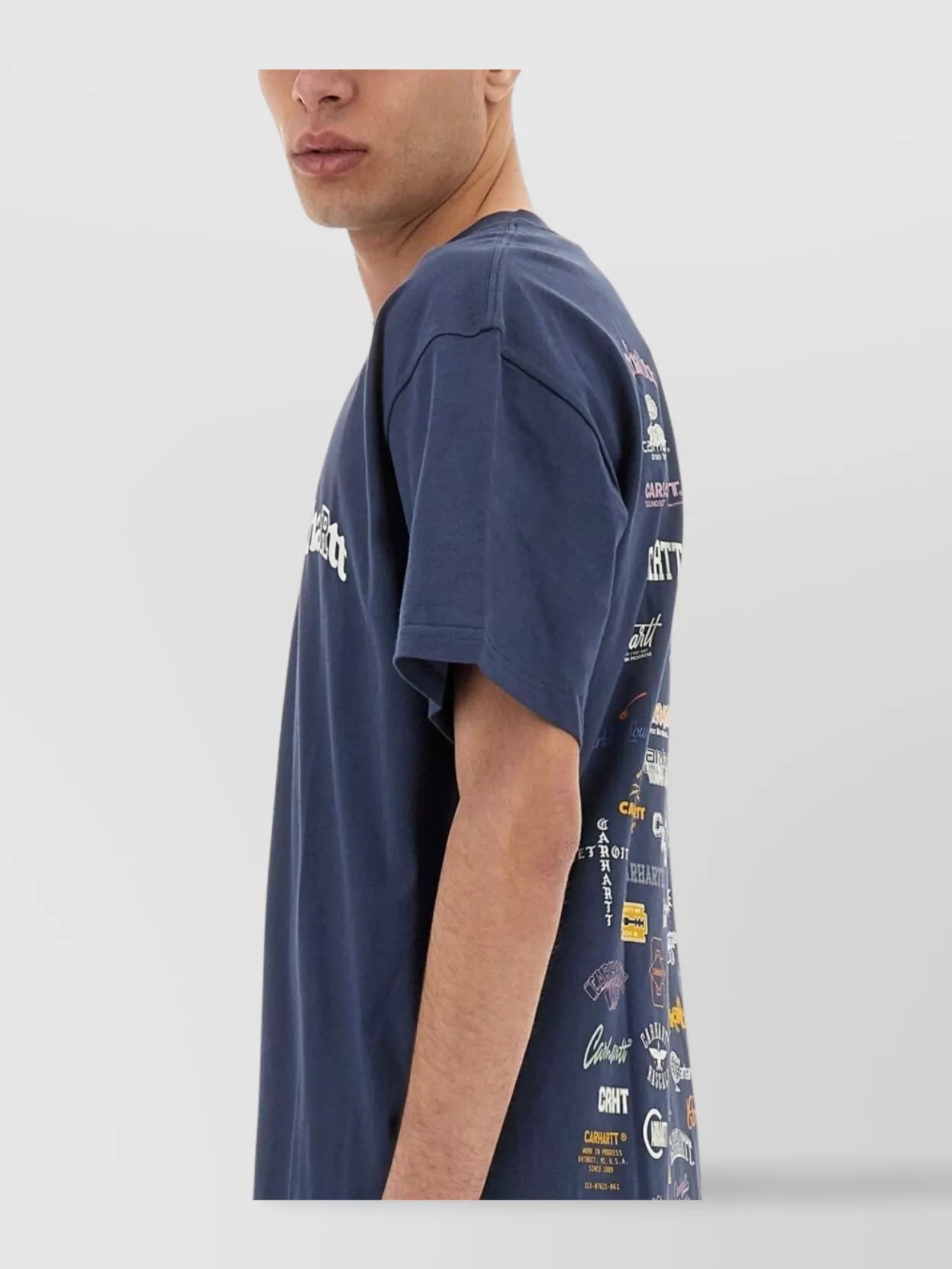 Carhartt Wip Logo Crew Neck Graphic Print Short Sleeves