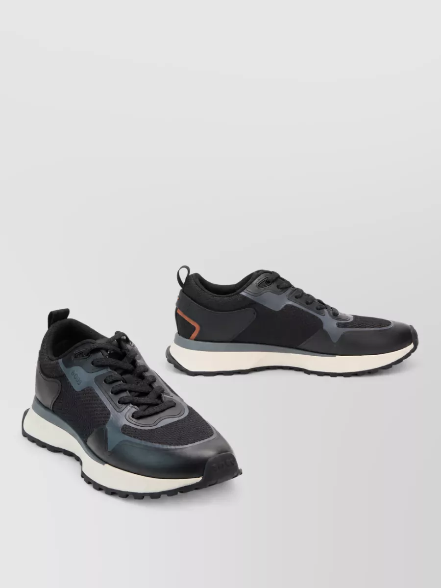 Boss polyester low-top sneakers