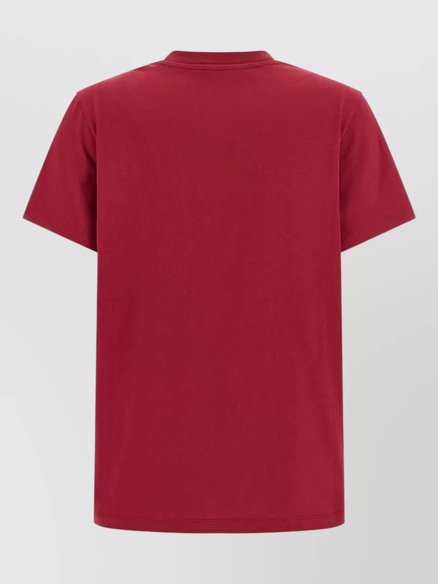 Moncler Logo Cotton Jersey Crew Neck T Shirt