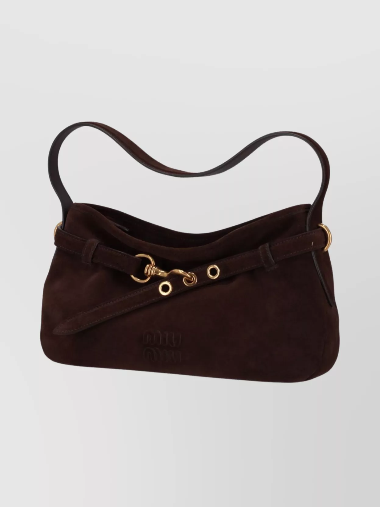 Miu Miu Suede Shoulder Bag Adjustable Strap