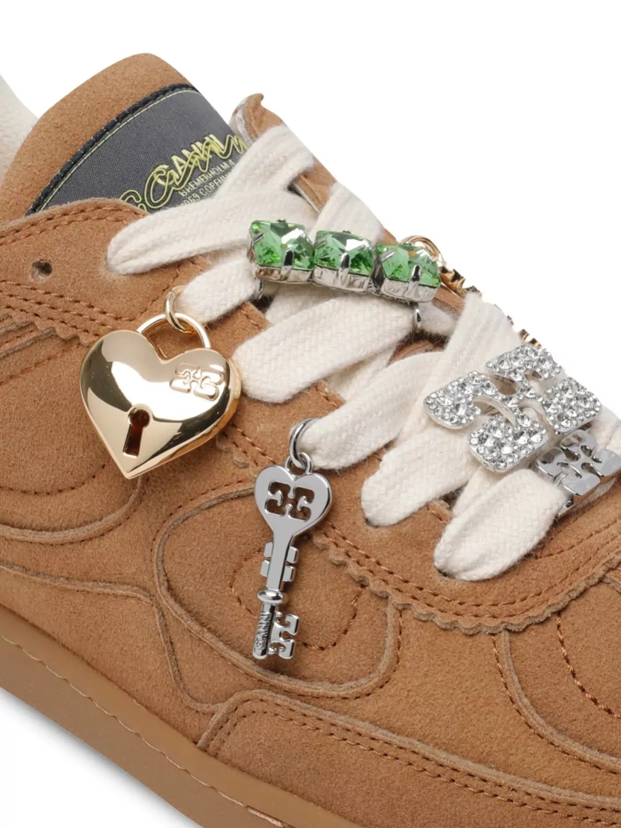 Ganni Suede Leather Low-Top Sneakers