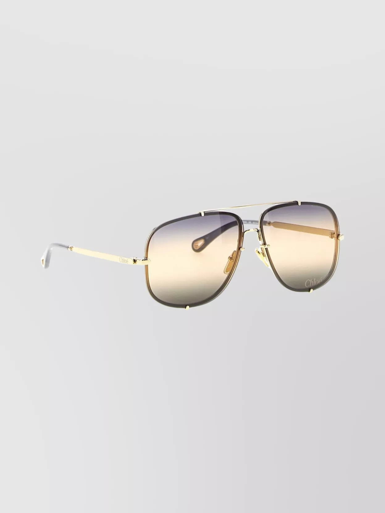 Chloé Square Frame Sunglasses Gradient Lenses