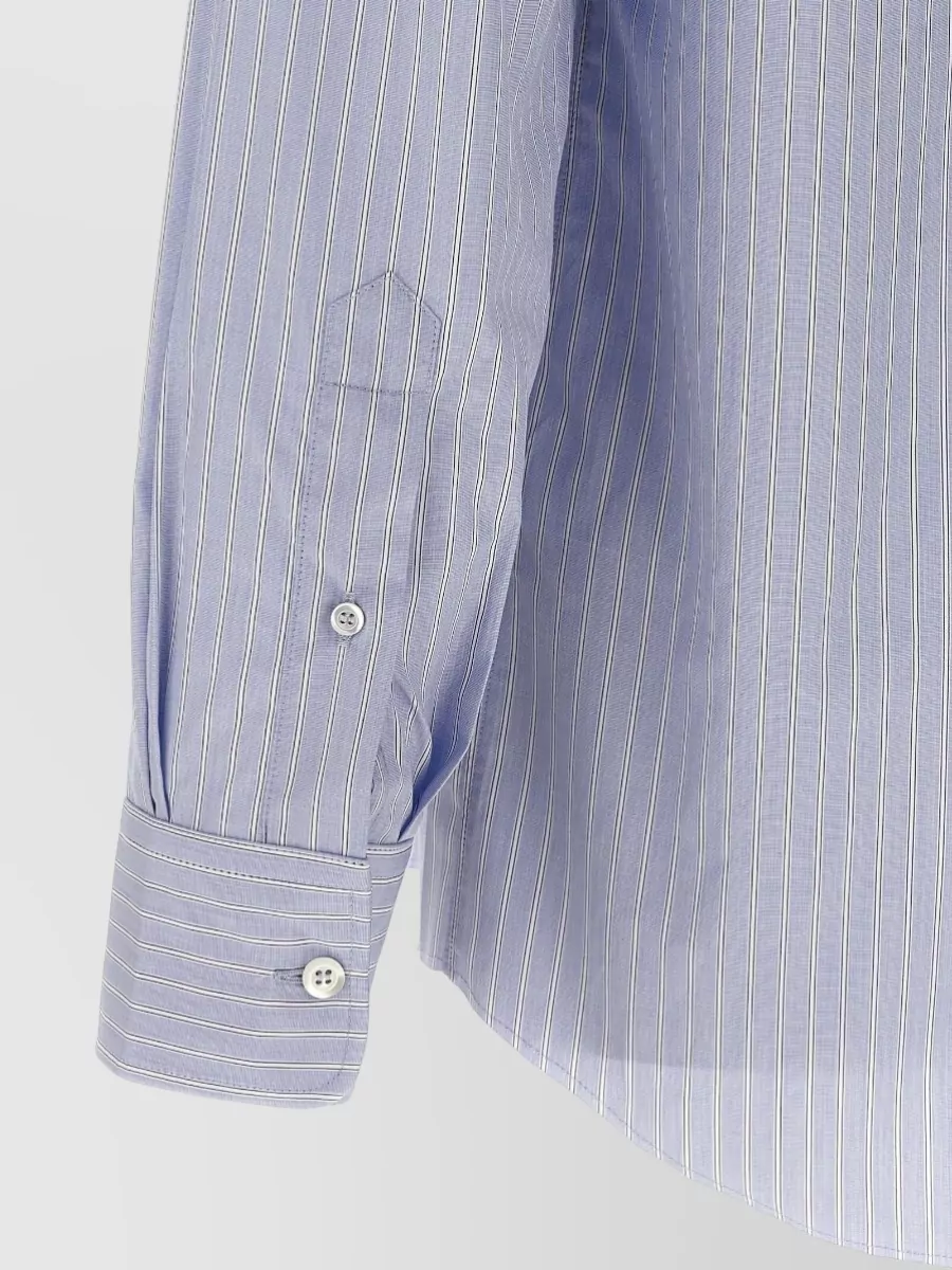 Maison Margiela Striped Shirt Button Down Collar Cuffs