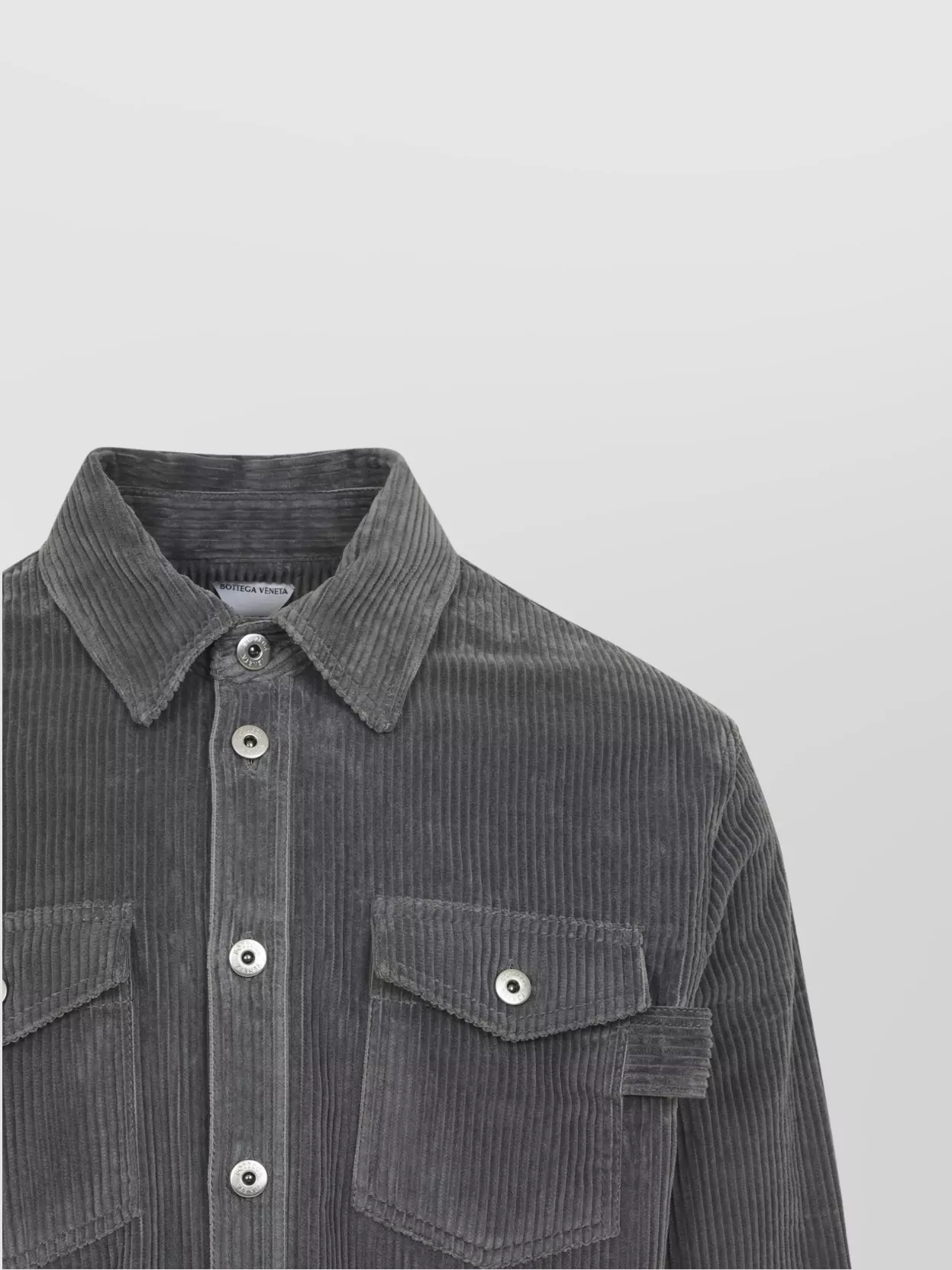 Bottega Veneta Button-Down Collar Long Sleeve Corduroy Shirt