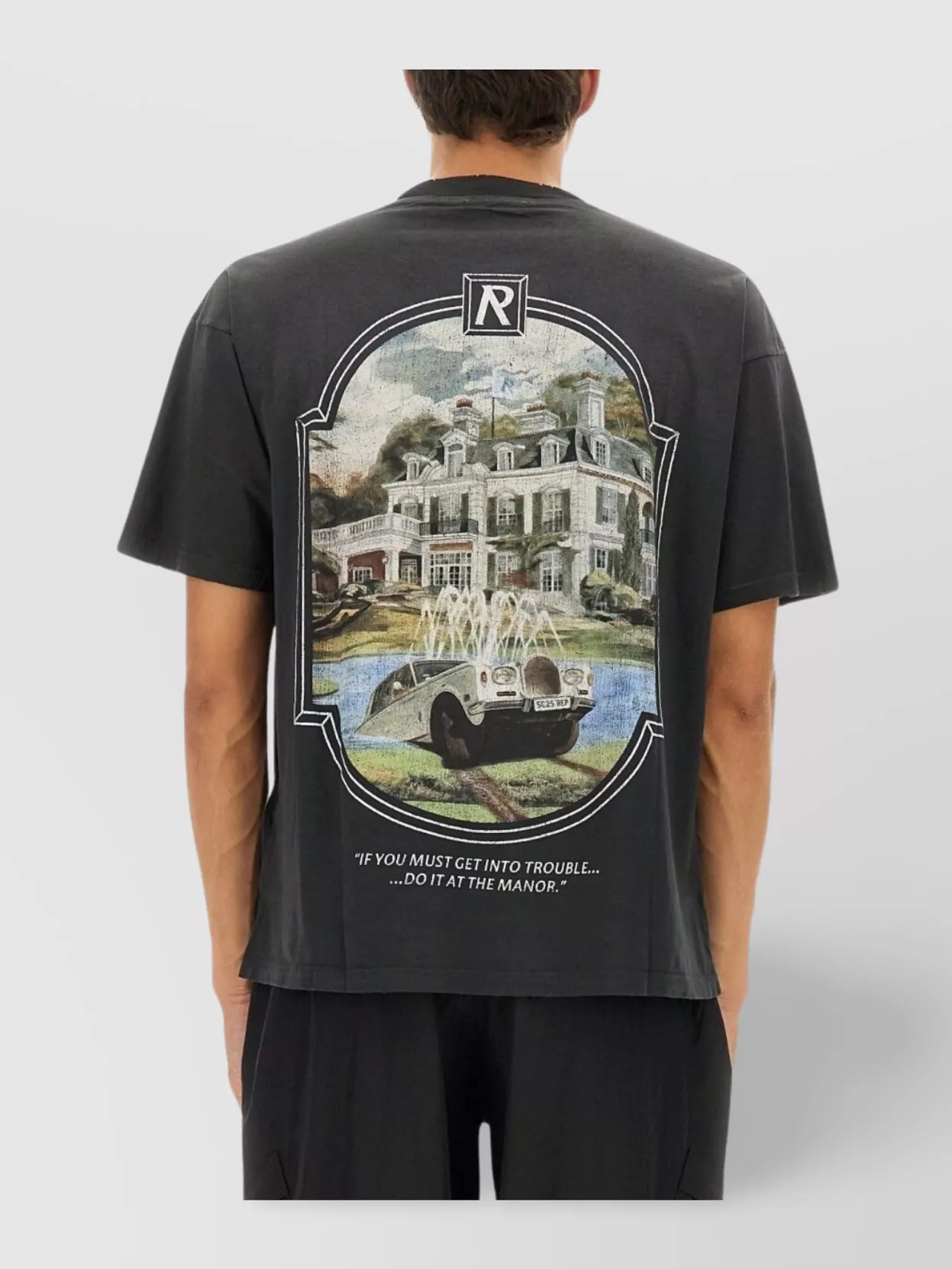 Represent Graphic Print Short Sleeve T-shirt In Gray