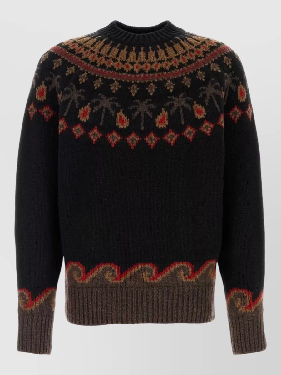 Alanui Embroidered Virgin Wool Sweater In Multi
