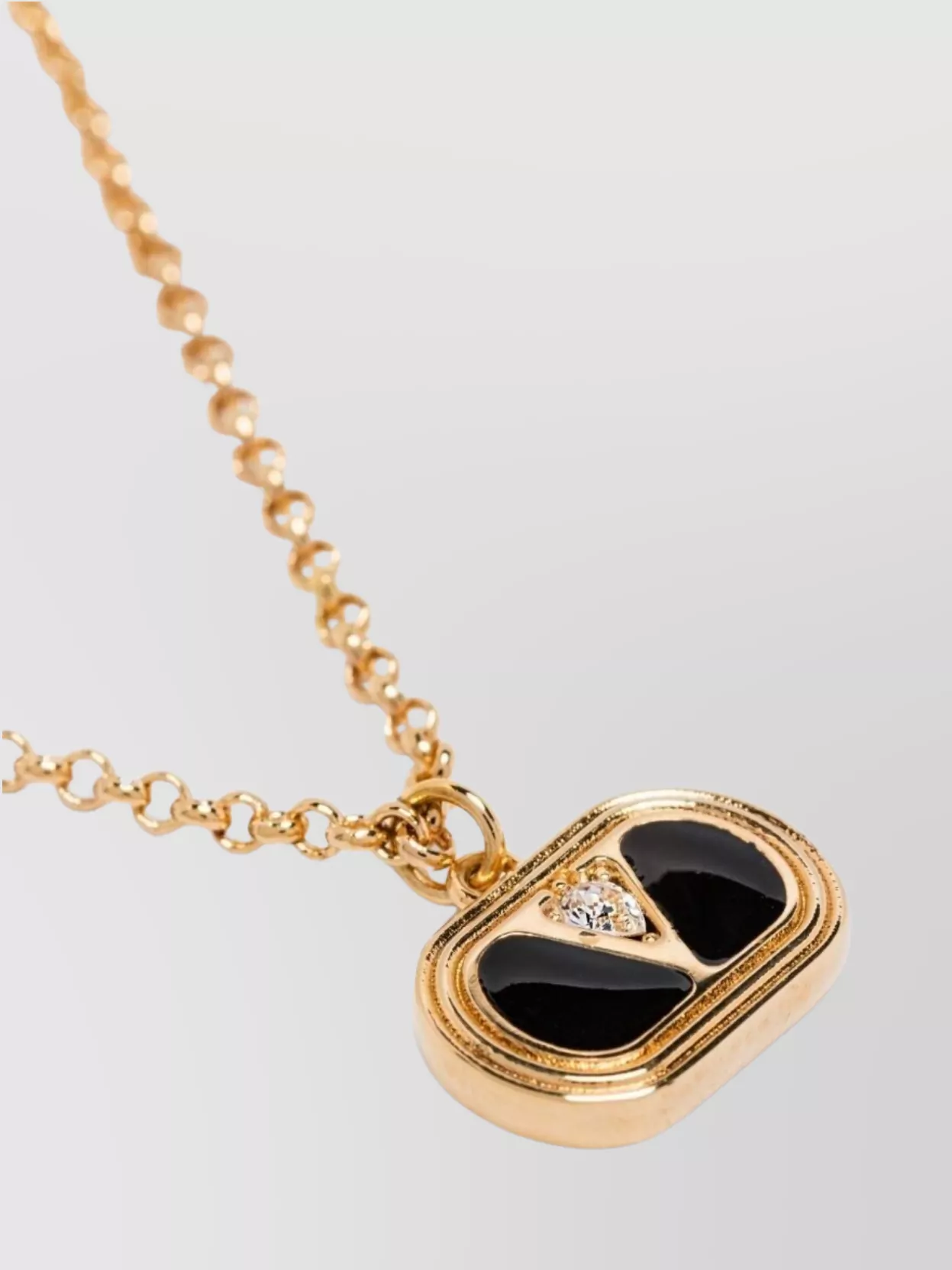 Valentino Garavani Logo Pendant Chain-Link Necklace