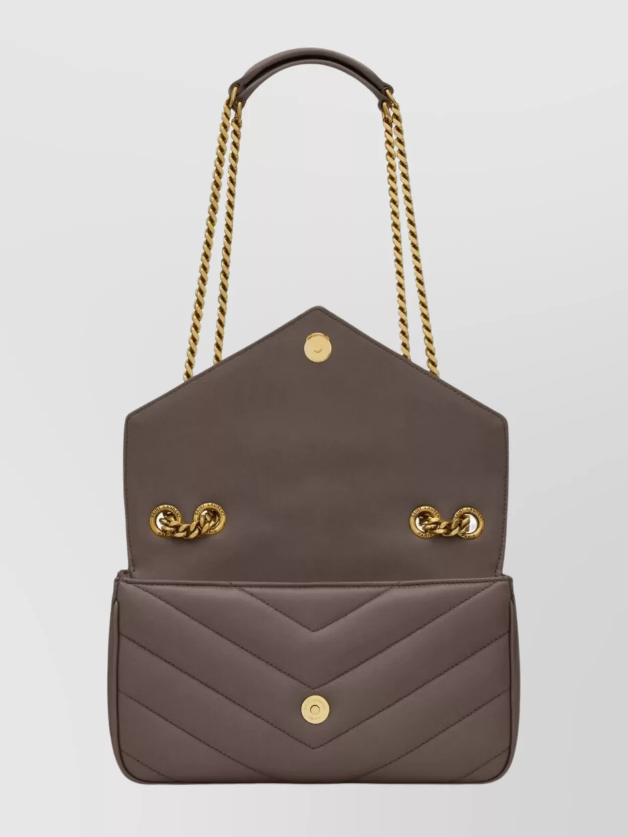 Saint Laurent Chevron Quilted Shoulder Bag With Chain Strap