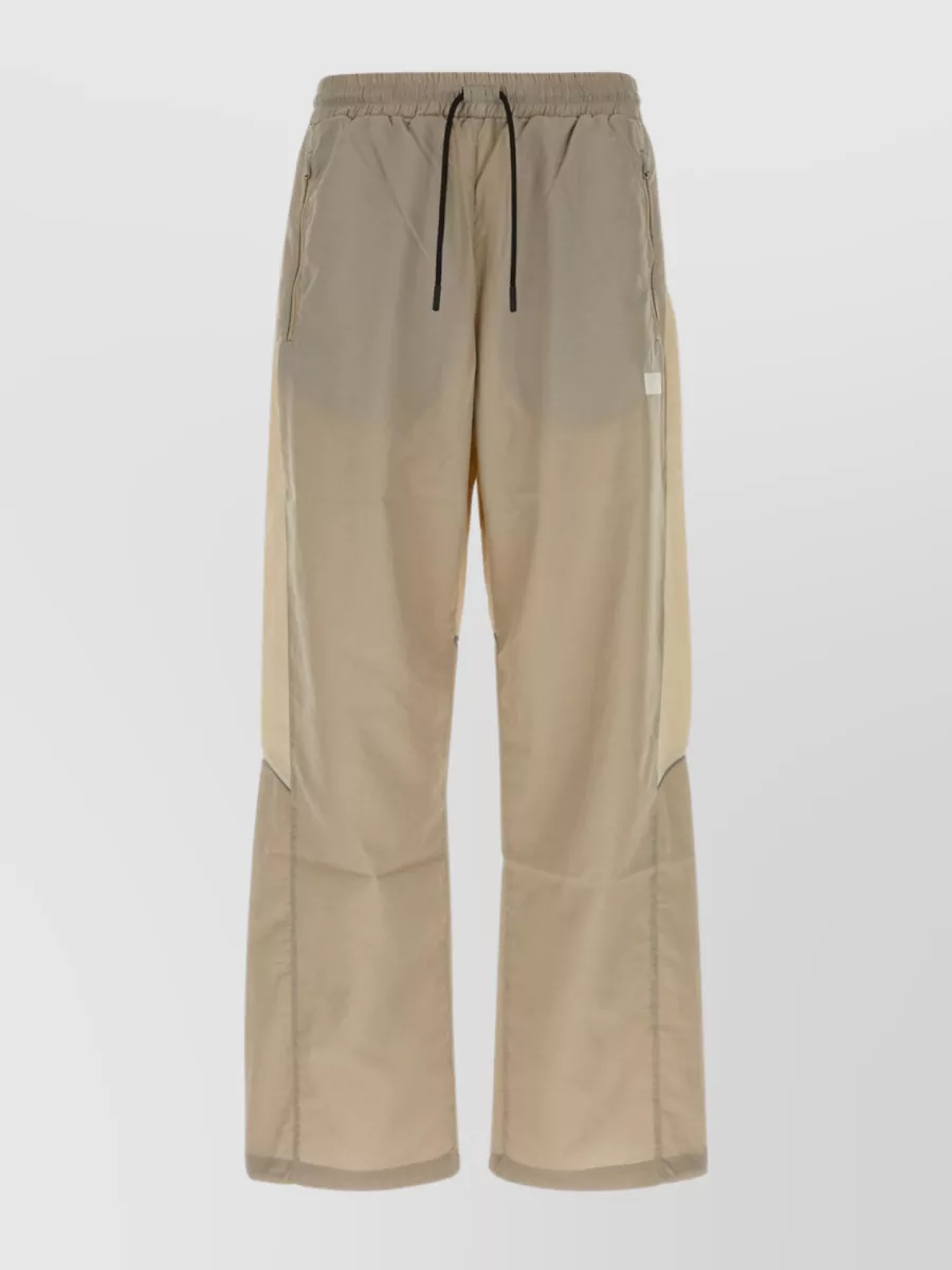 Shop Reebok Drawstring Waistband Joggers In Stretch Nylon In Brown