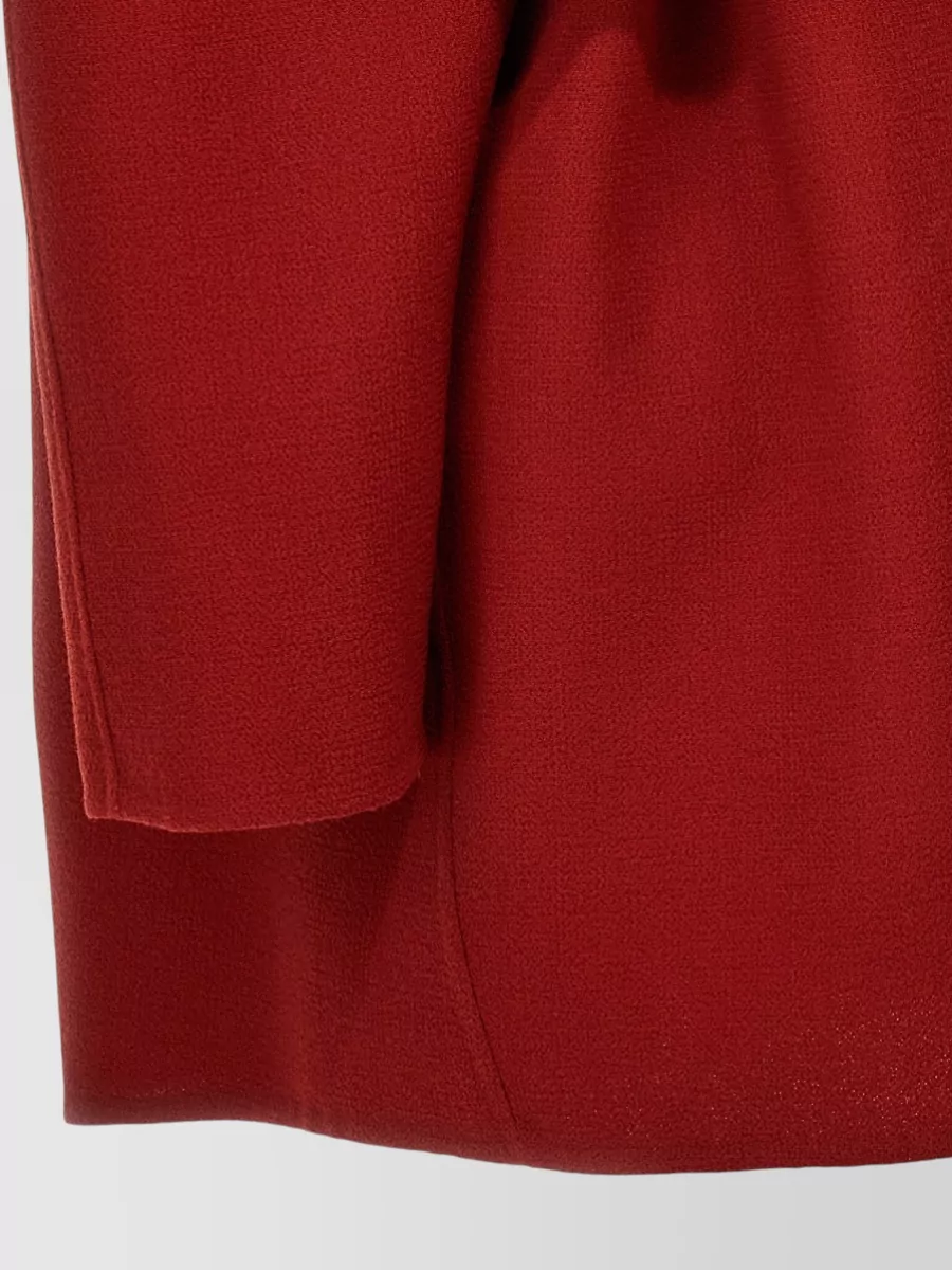 Gianluca Capannolo Virgin Wool Long-Sleeve Crewneck Blouse