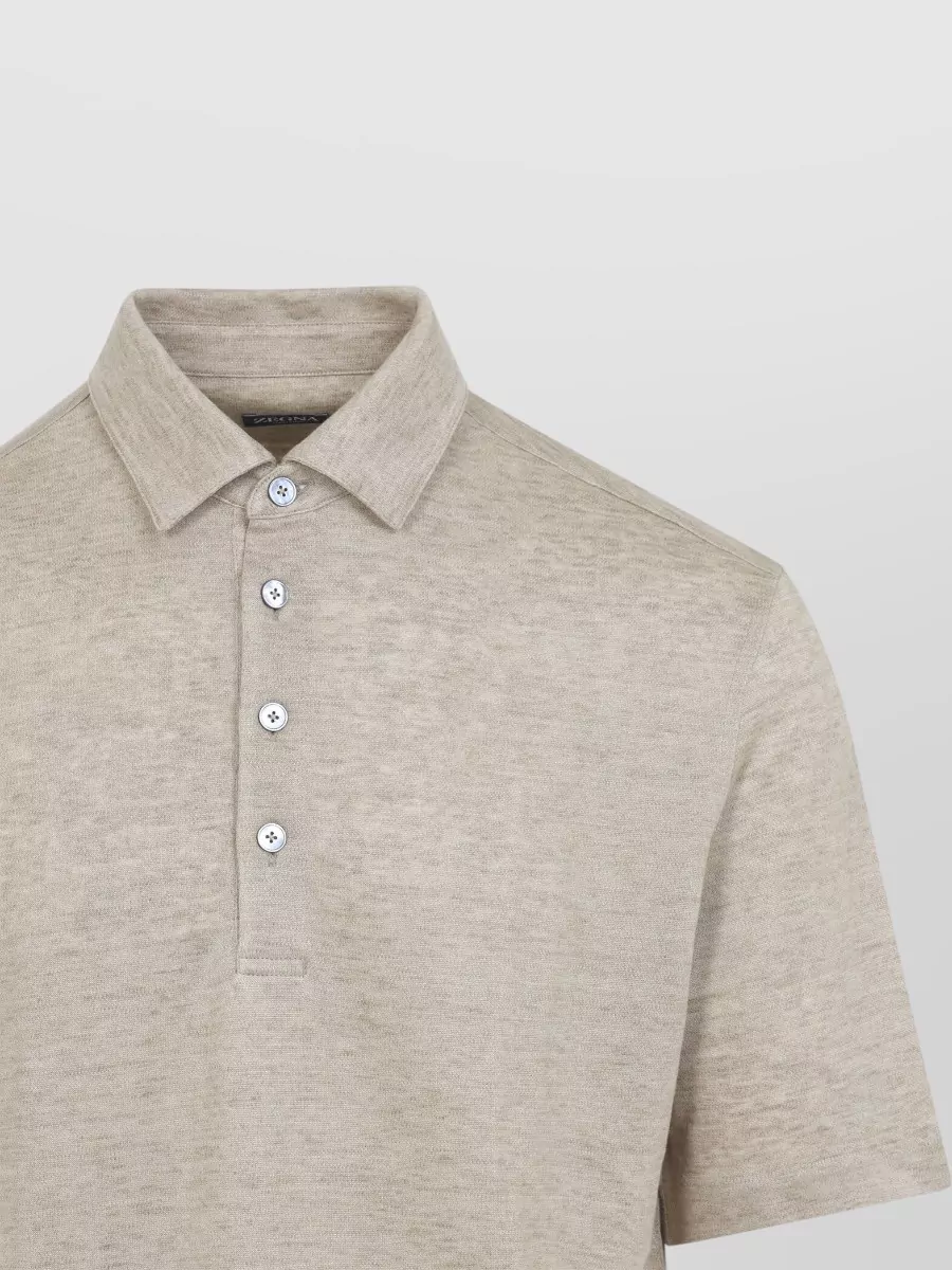 Zegna Linen Short-Sleeve Regular-Fit Polo Shirt