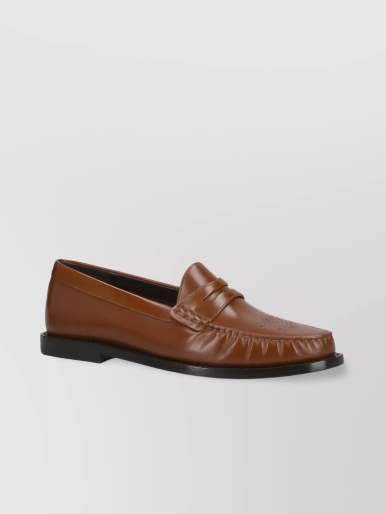 Celine Round Toe Stitched Detailing Loafers