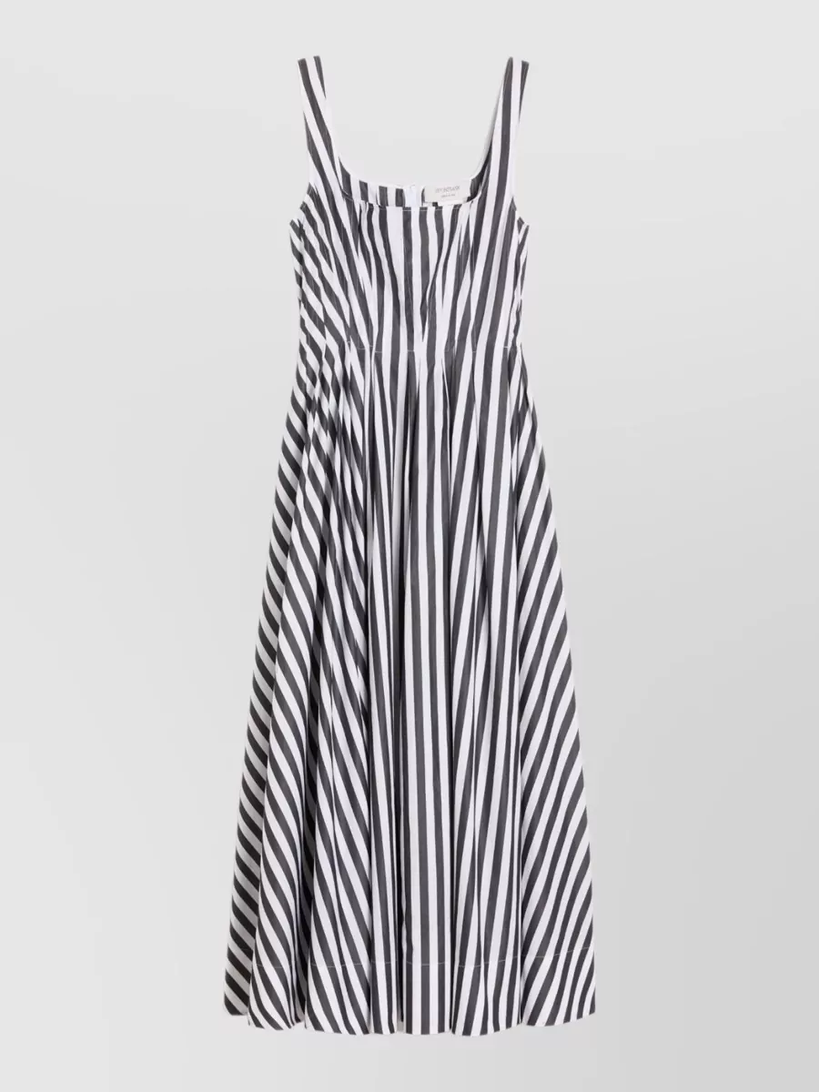 Sportmax Cotton poplin square neck maxi dress