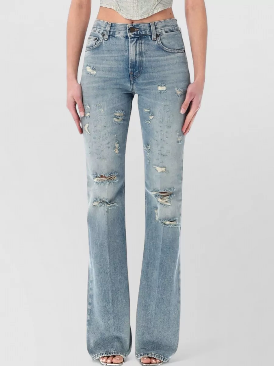 Haikure denim mid-rise straight-leg jeans