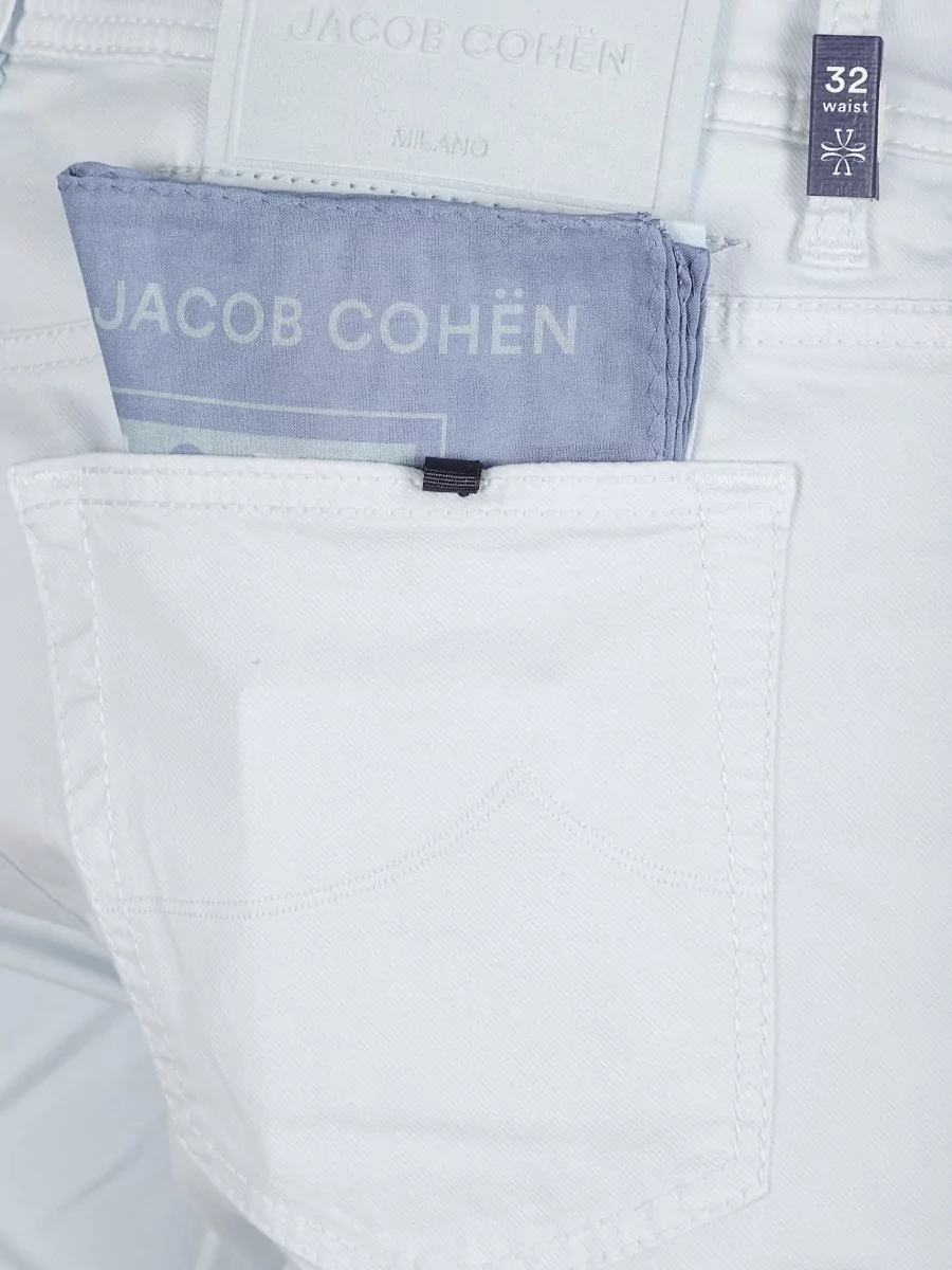 Jacob Cohen Straight Leg Trousers Belt Loops Five Pockets