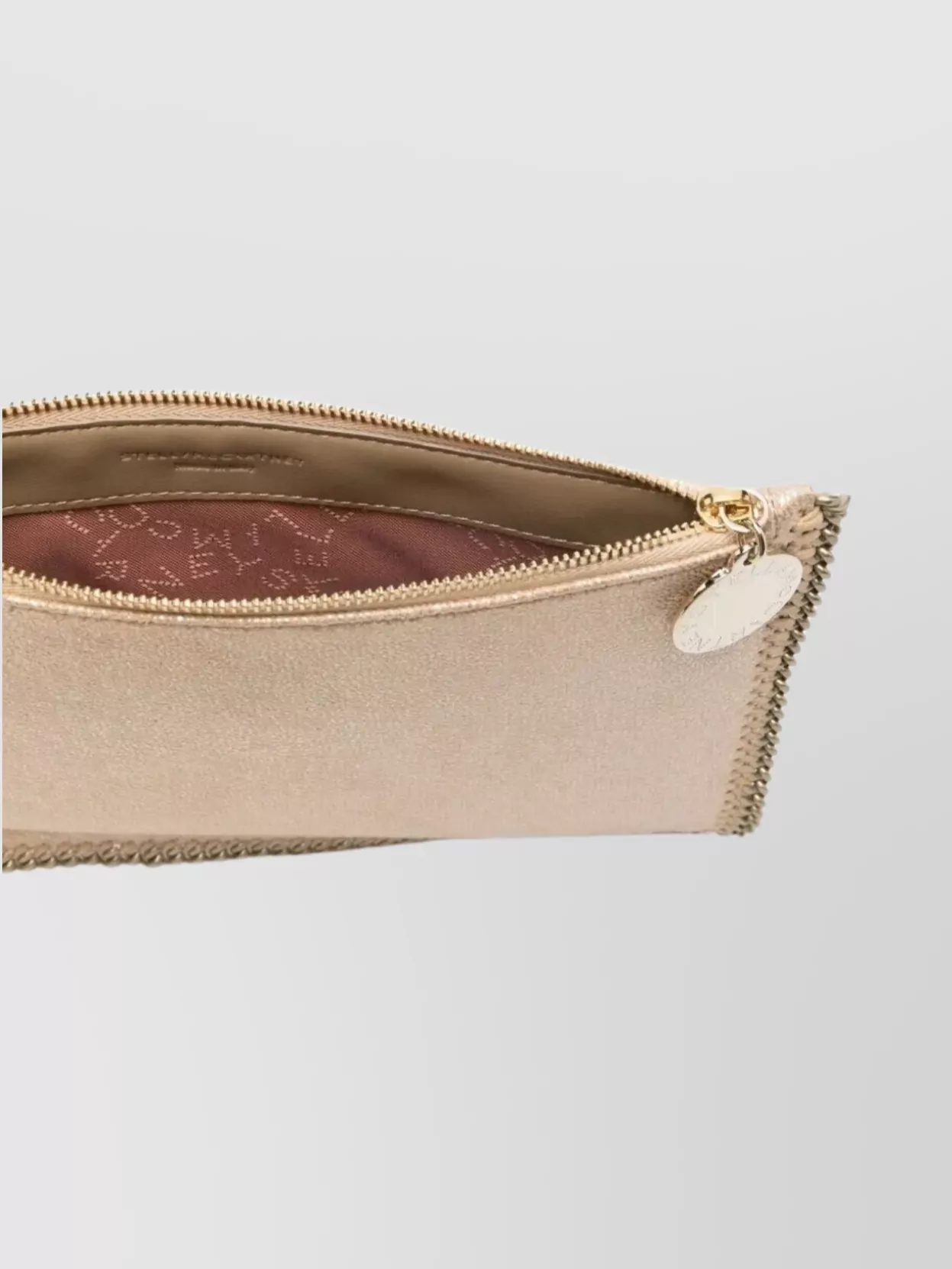 Stella Mccartney Chain Strap Metallic Clutch Bag