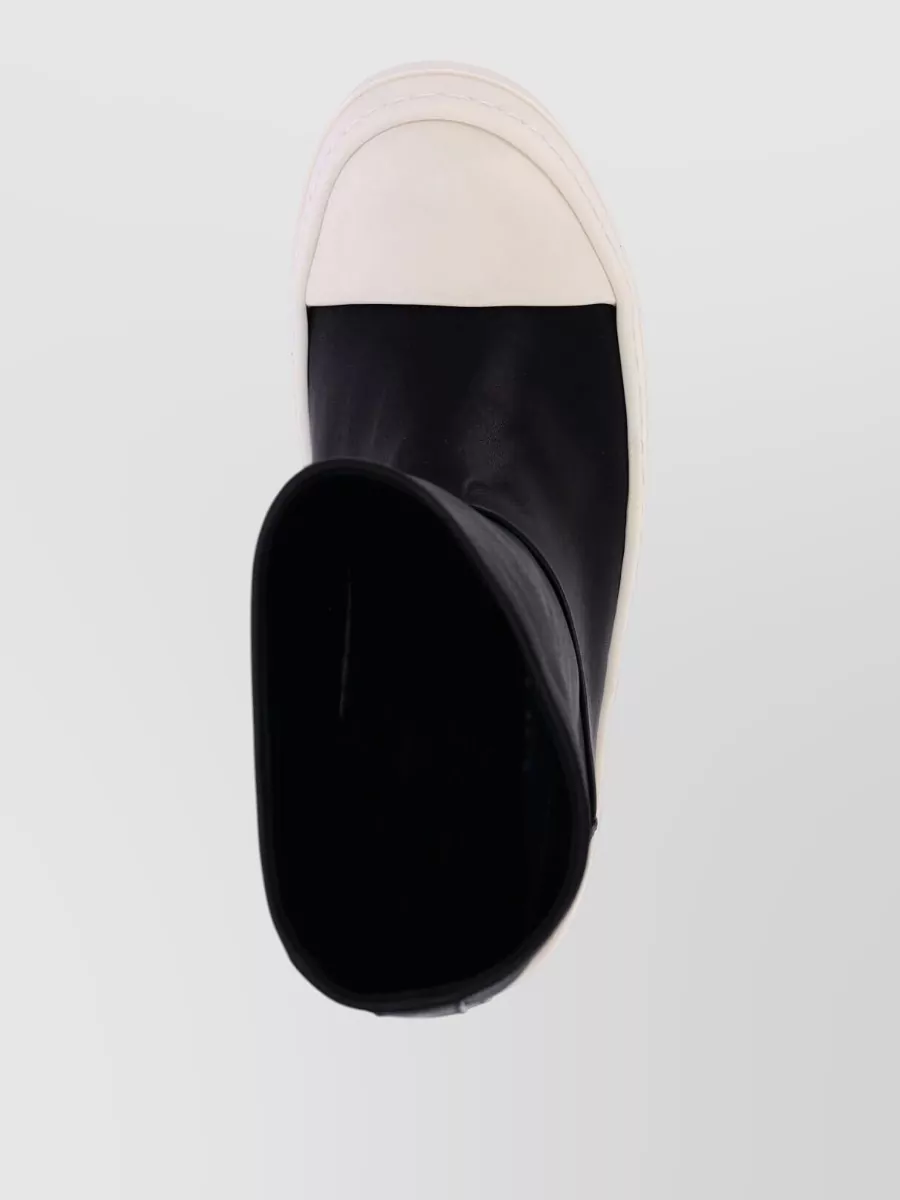 Rick Owens Leather High-Top Sneakers