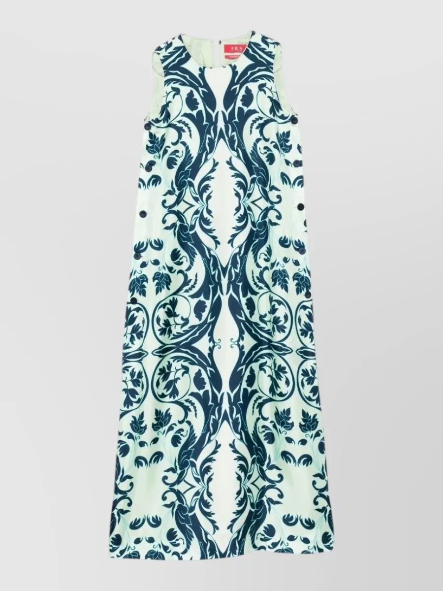 F.r.s For Restless Sleepers Silk Sleeveless Floral-Print Maxi Dress