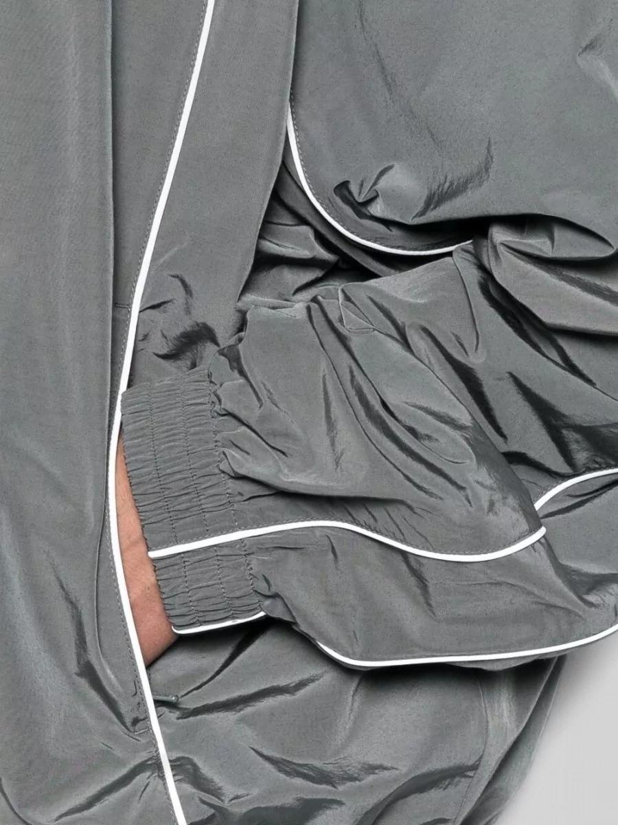Balenciaga Logo Print High Neck Zip Jacket