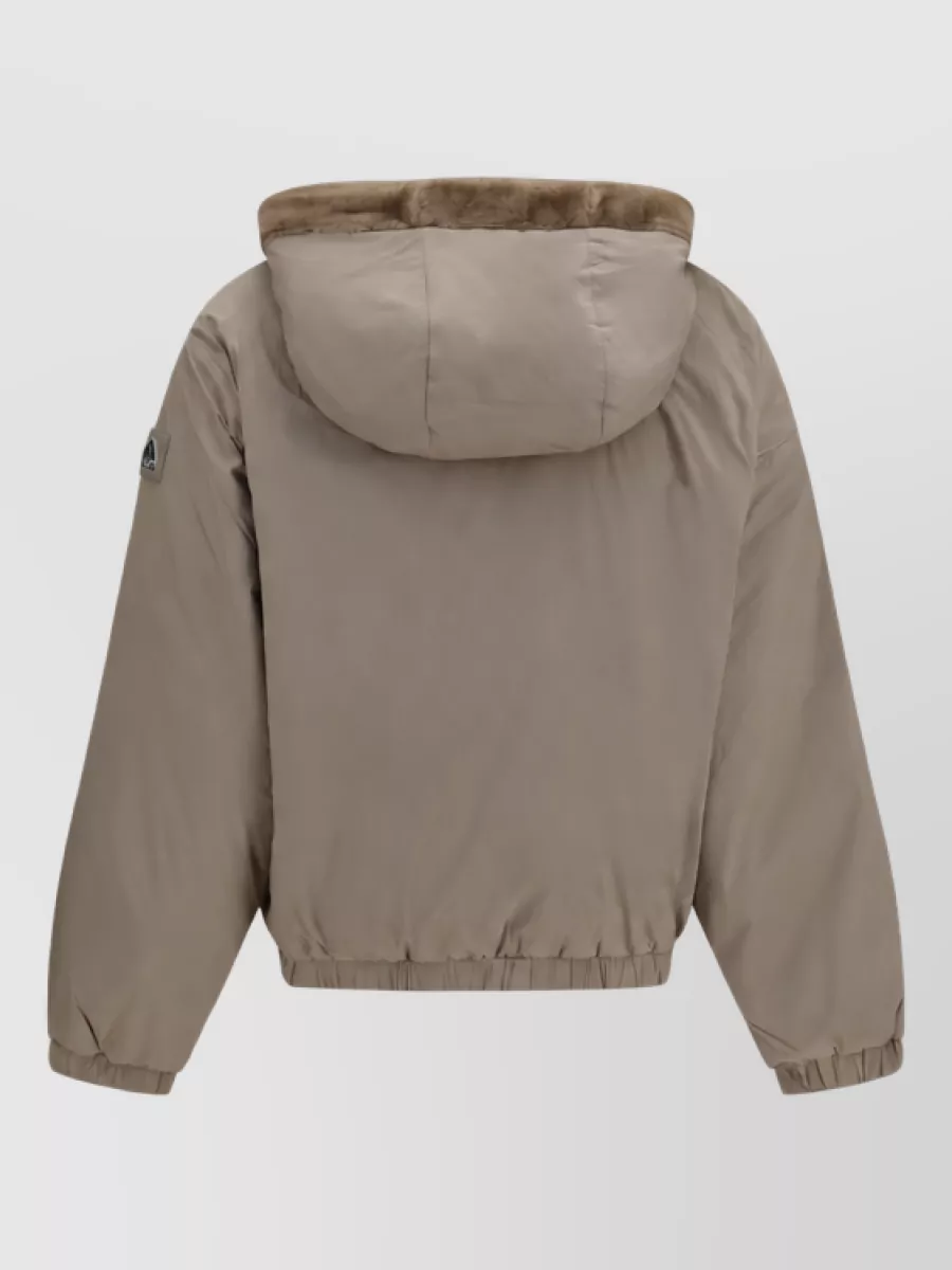 Moose Knuckles Faux Fur Bomber Jacket