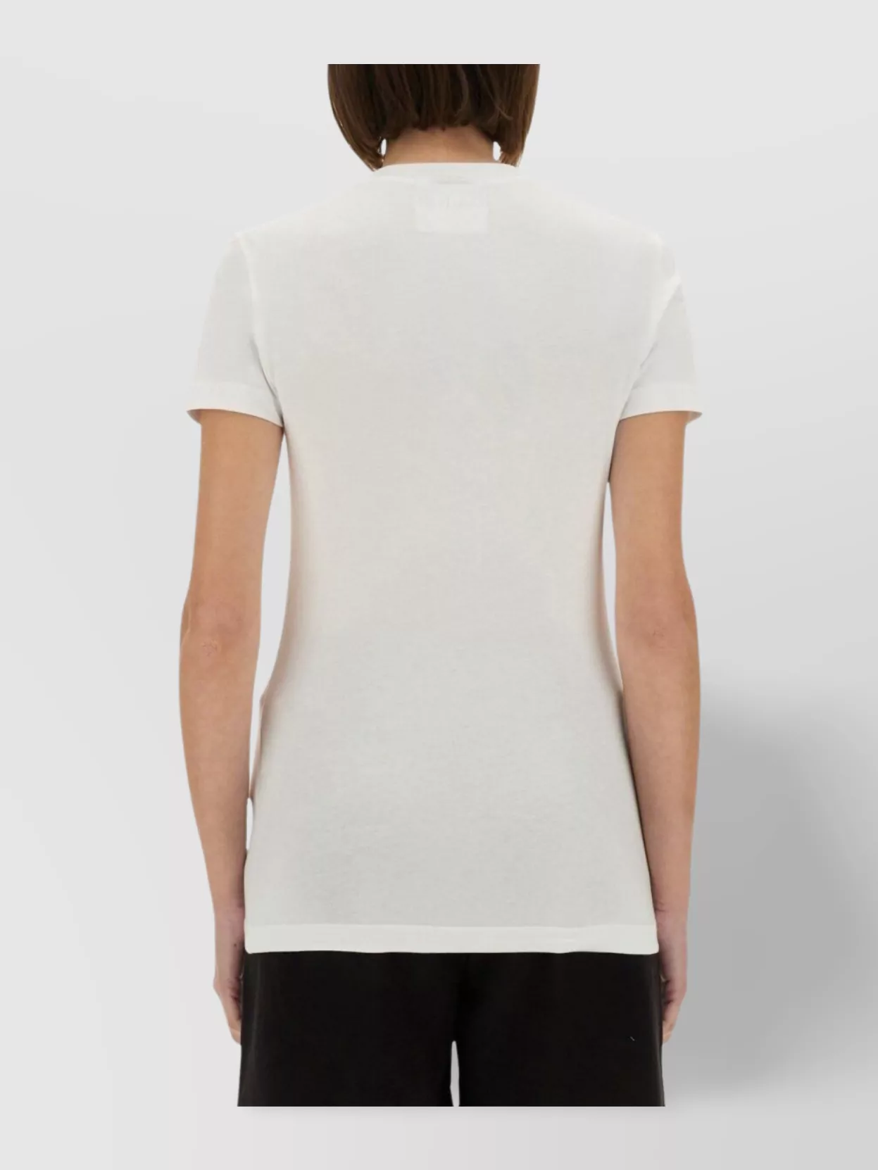 Shop Versace Jeans Couture "v-emblem" Lightweight Crew Neck T-shirt