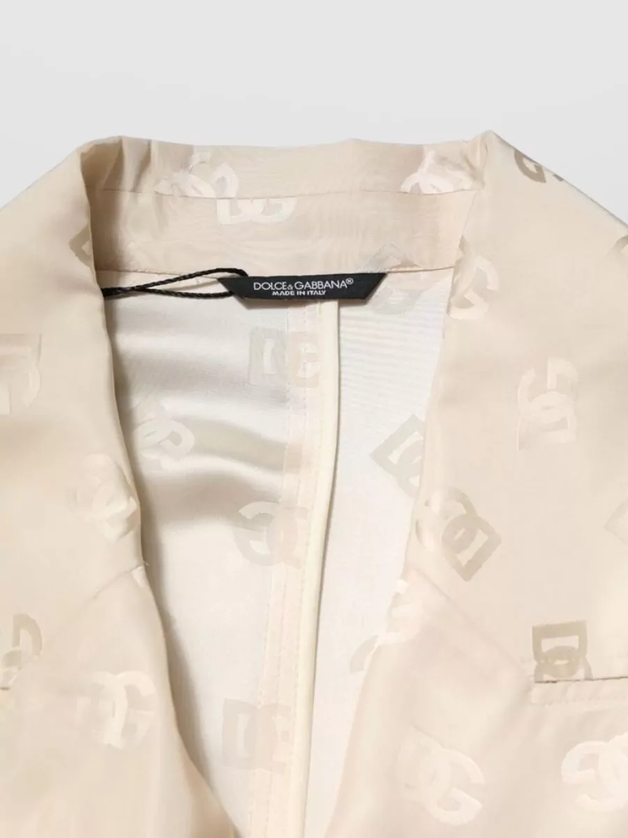 Dolce&Gabbana Logo Monogram Double Breasted Coat