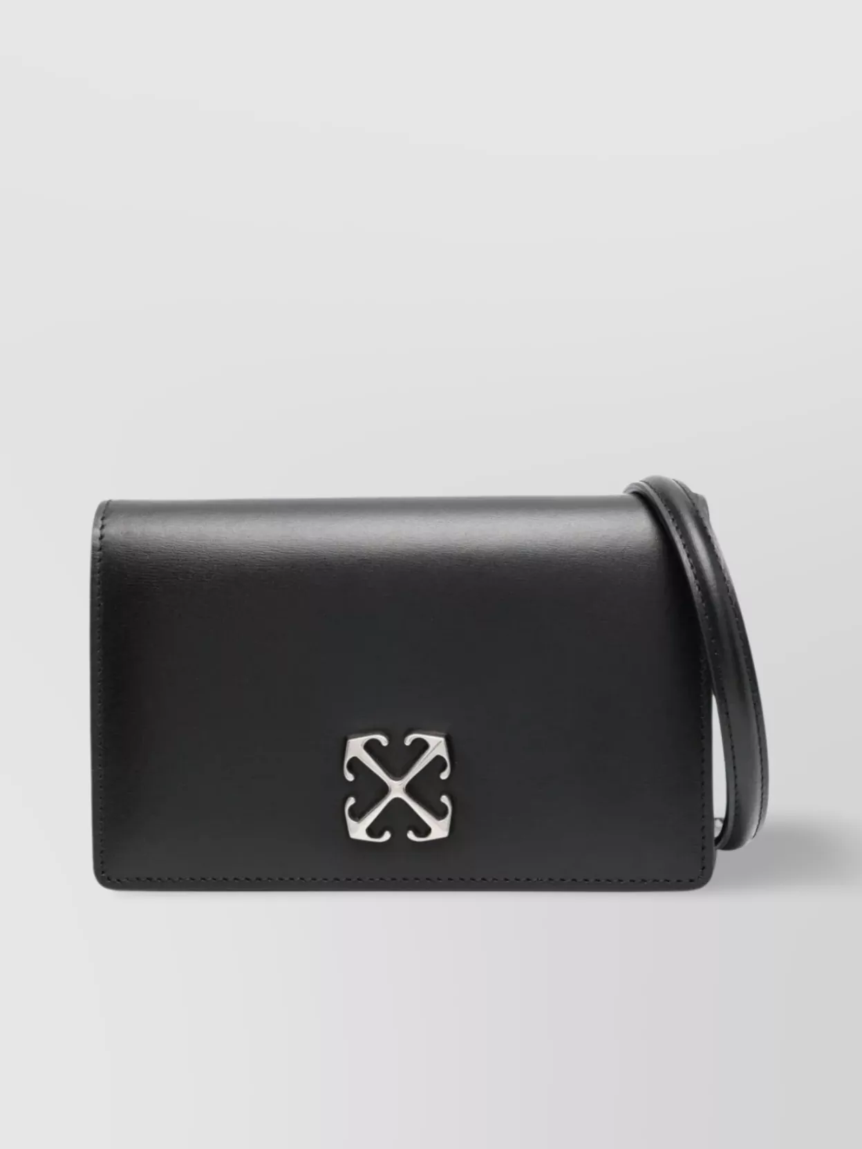 Shop Off-white Chain Strap Wallet Crossbody In Black