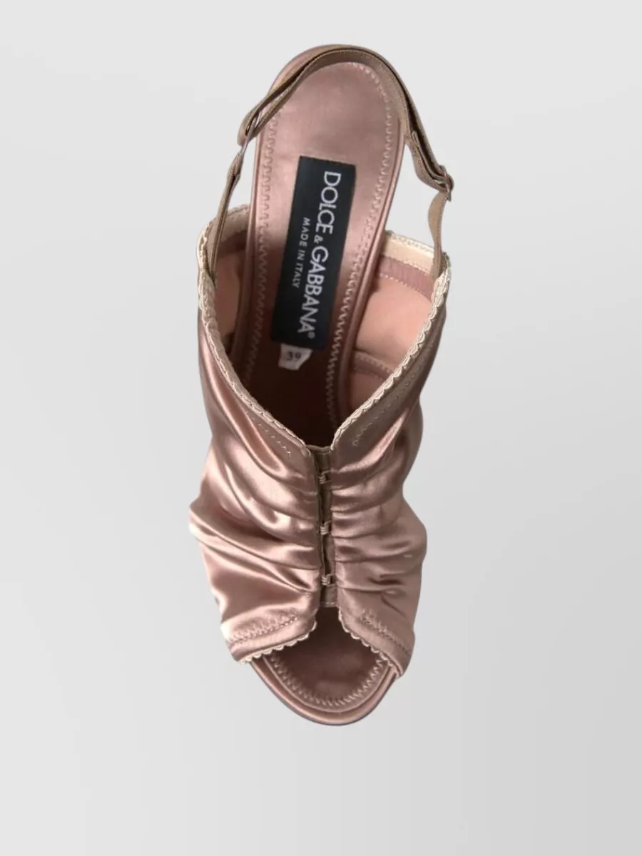 Dolce&Gabbana Gathered Slingback Stiletto Sandals
