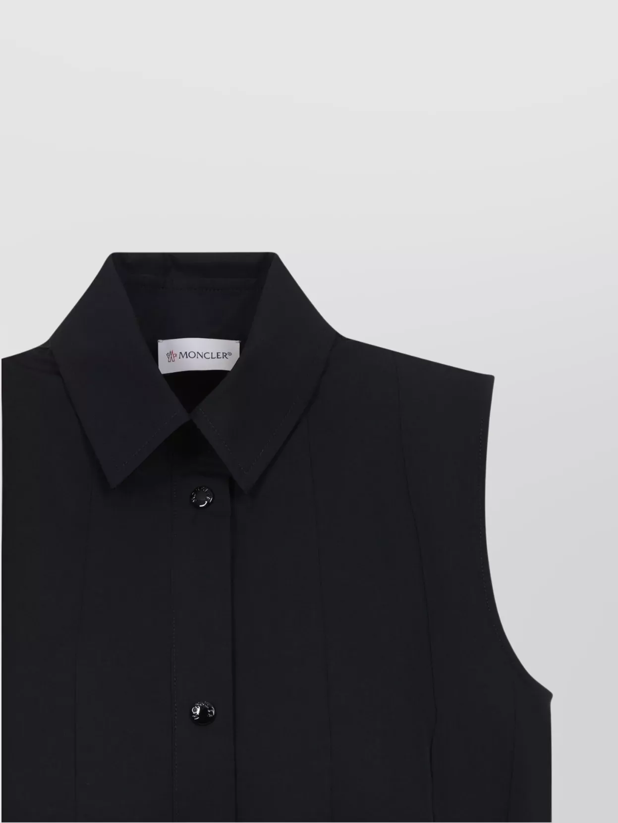 Moncler Cotton Midi Dress Fringed Skirt